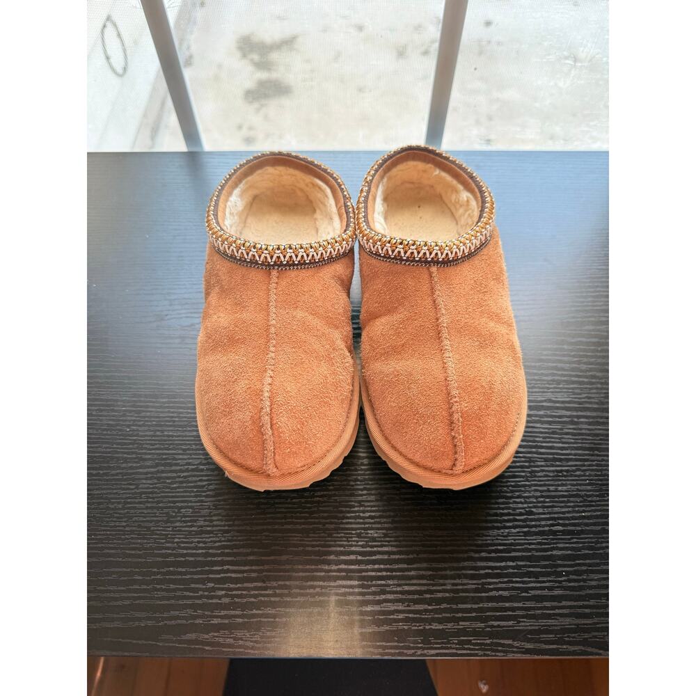 UGG Tasman Slippers Chestnut Brown Suede Sheepskin Lined Women’s Size 5